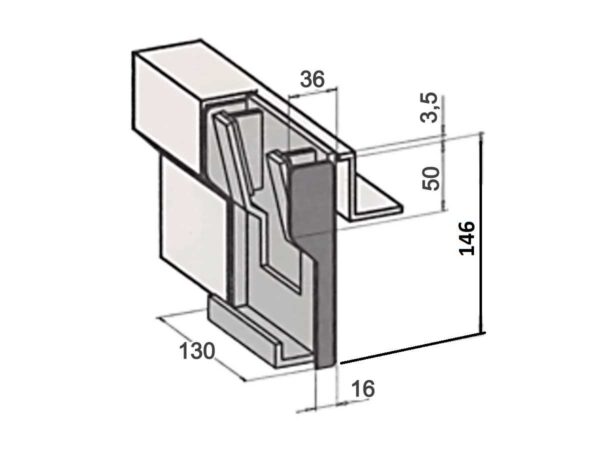 Posti pesa K20 uputatav, keevitatav - Image 3