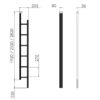 Kokkupandav alumiinium redel 255 x 1920 MM - Pilt 2